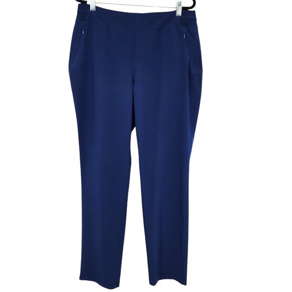 Chicos Perfect Stretch Josie Slim Ankle Straight Leg Blue Pants Trousers Size 1R - Picture 1 of 5